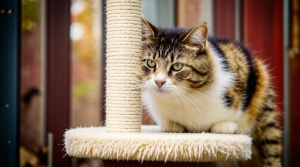 Как приучить взрослую кошку к когтеточке